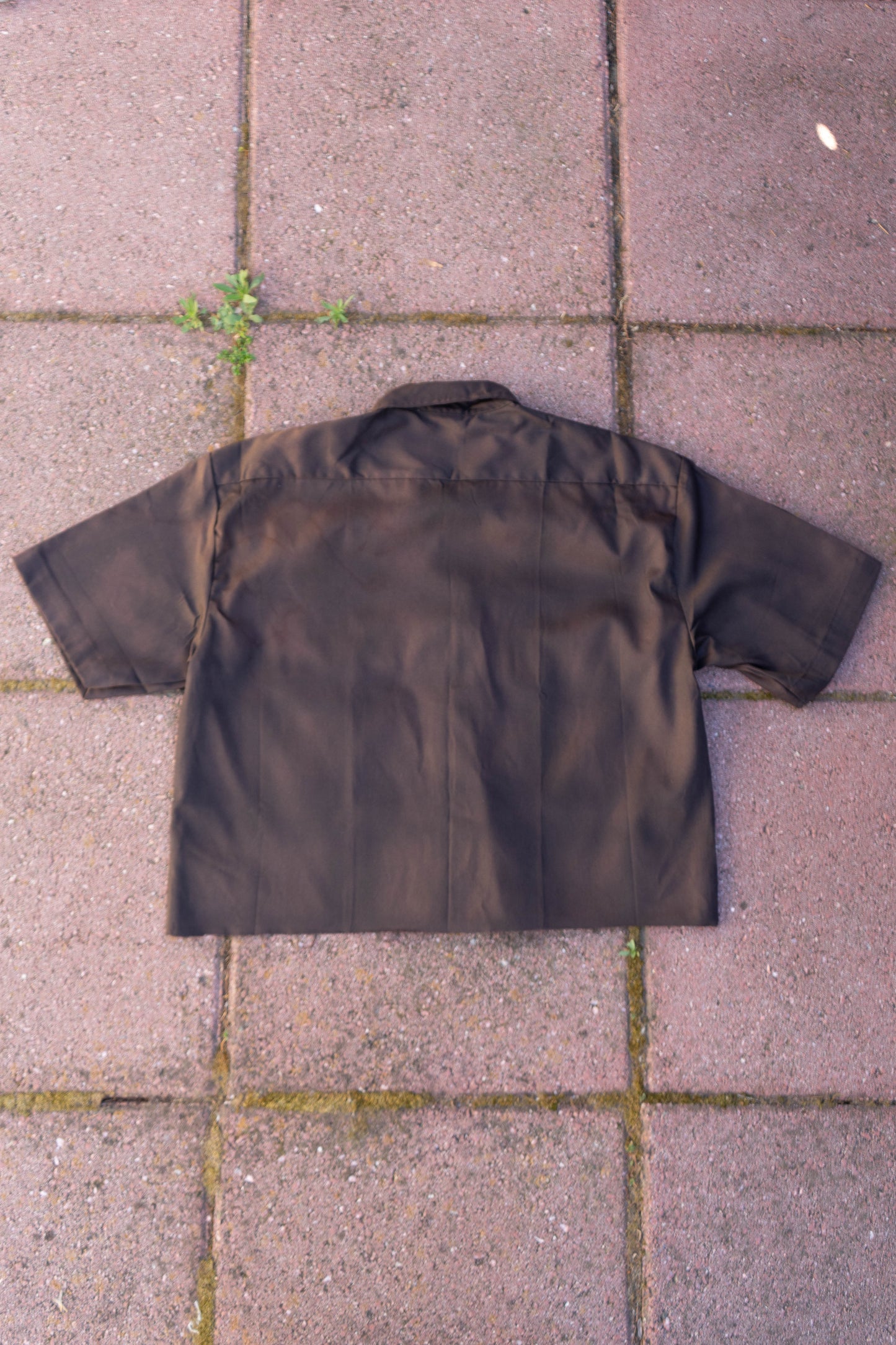 Cropped Brown Soft Gradient Workshirt