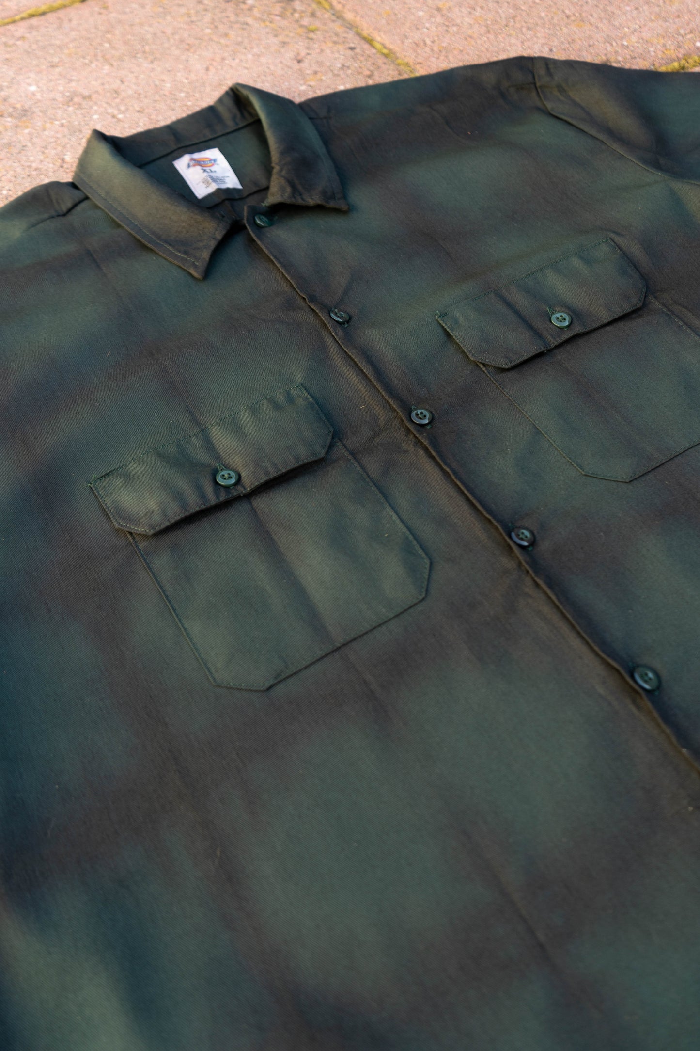 Dark Green Shibori Workshirt