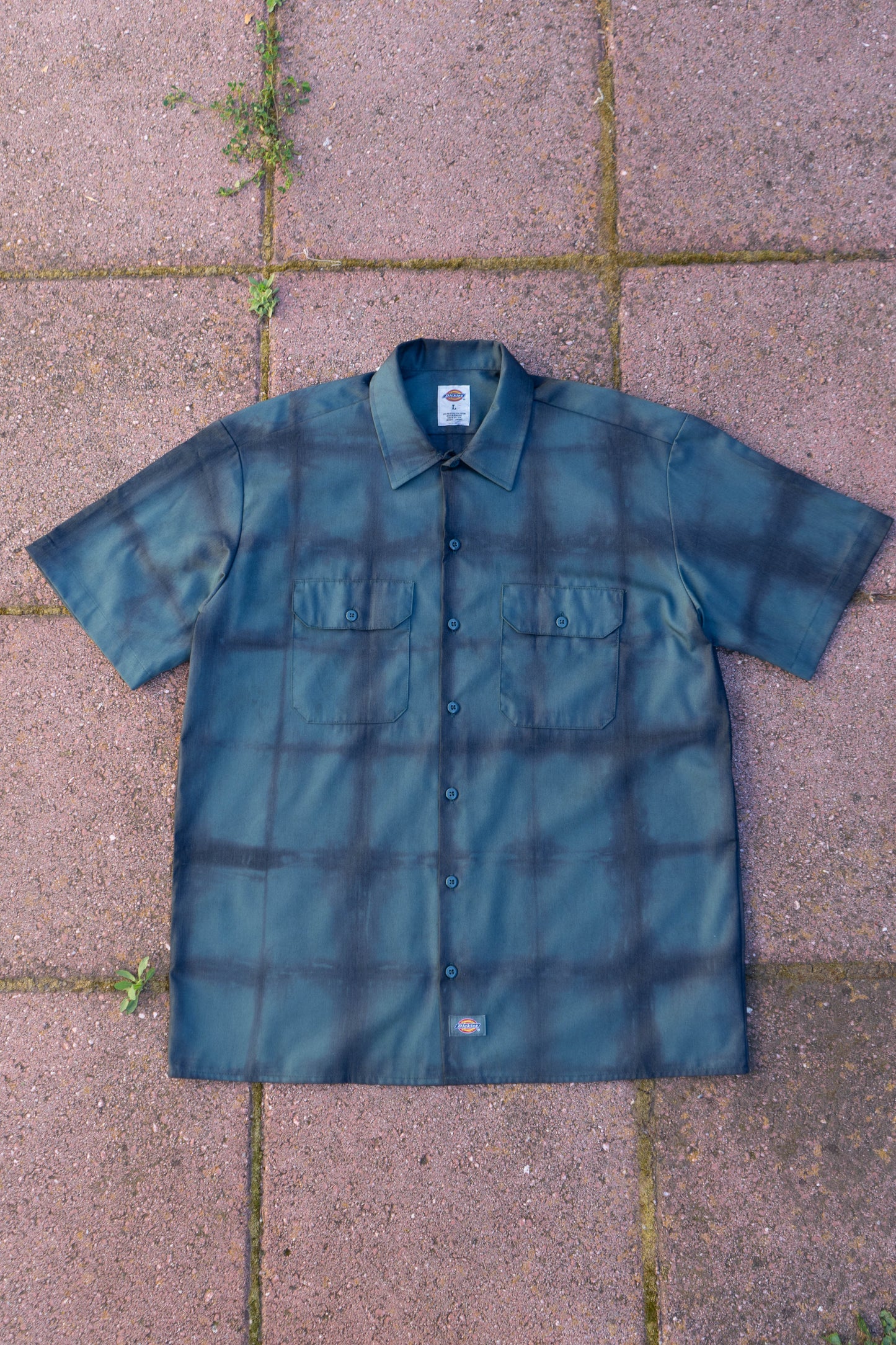 Teal Shibori Square Workshirt