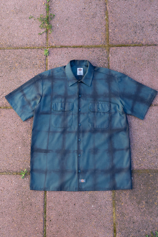 Teal Shibori Square Workshirt