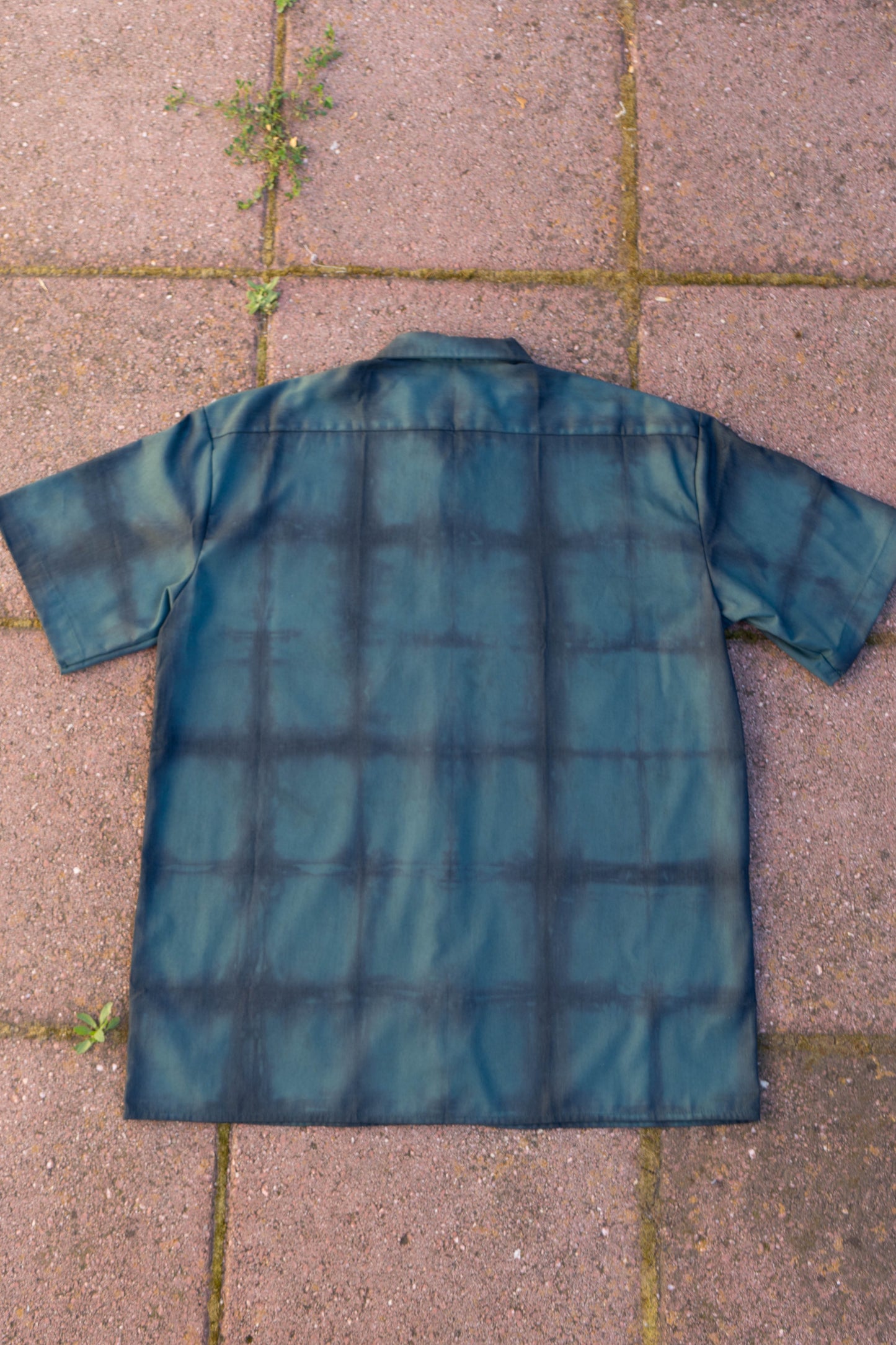 Teal Shibori Square Workshirt